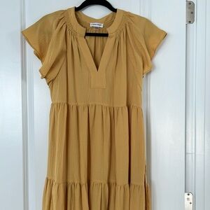 Calvin Klein Mustard Yellow Maxi Dress